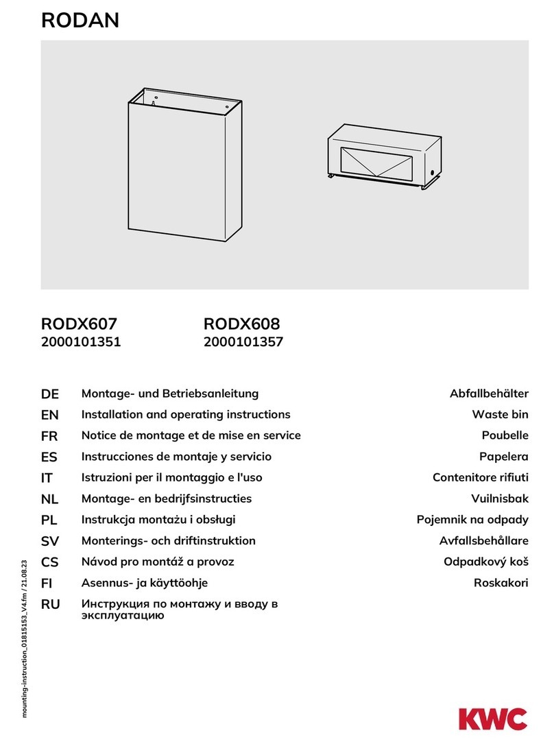 KWC RODAN RODX607 Installation and operating instructions