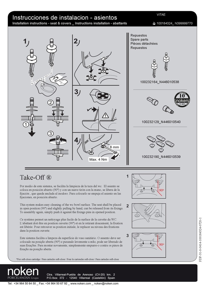 Porcelanosa Noken Vitae 100184324 installation instructions