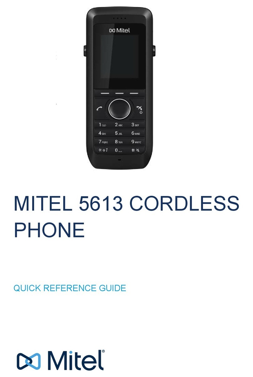 Mitel 5613 Quick reference guide