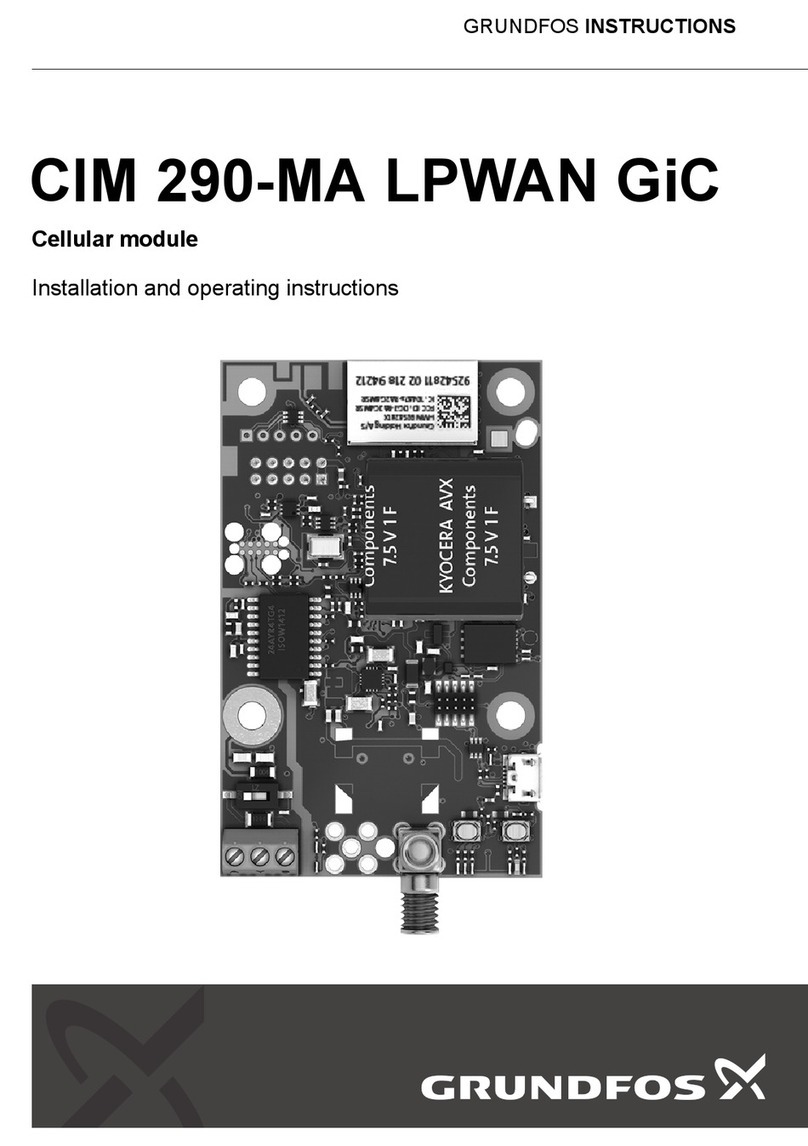 Grundfos CIM 290-MA LPWAN GiC User manual