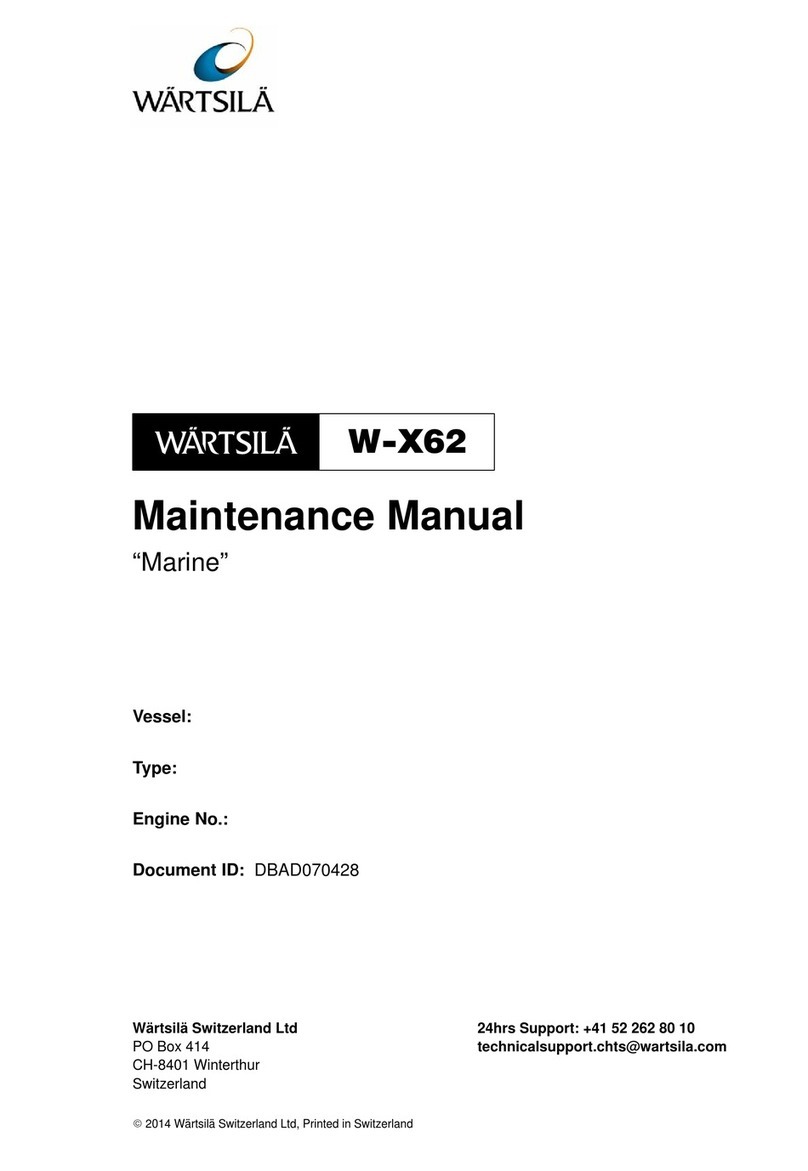 WÄRTSILÄ W-X62 Maintenance manual