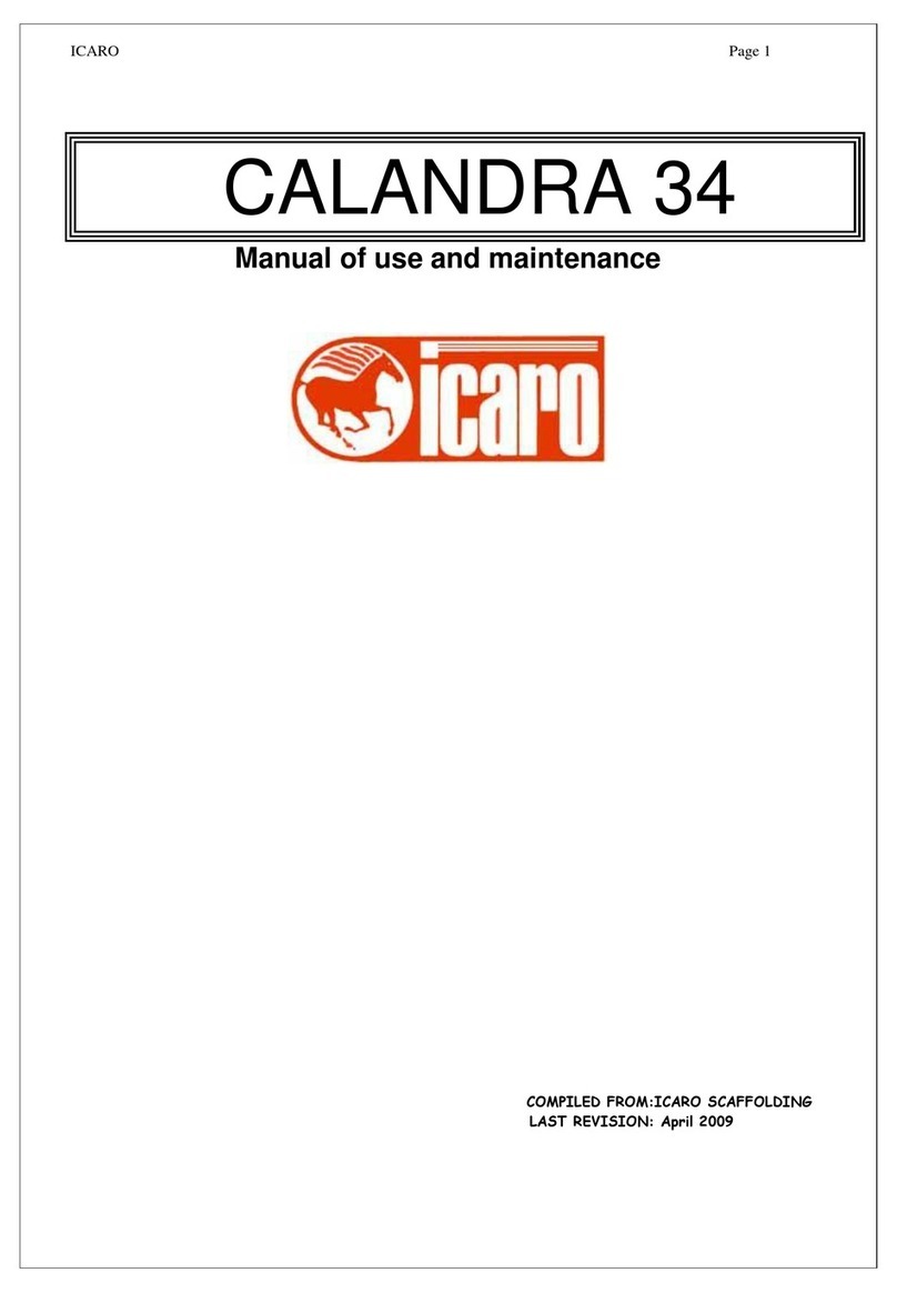 ICARO CALANDRA 34 Manual of use and maintenance ICARO CALANDRA 34 Manual of use and maintenance