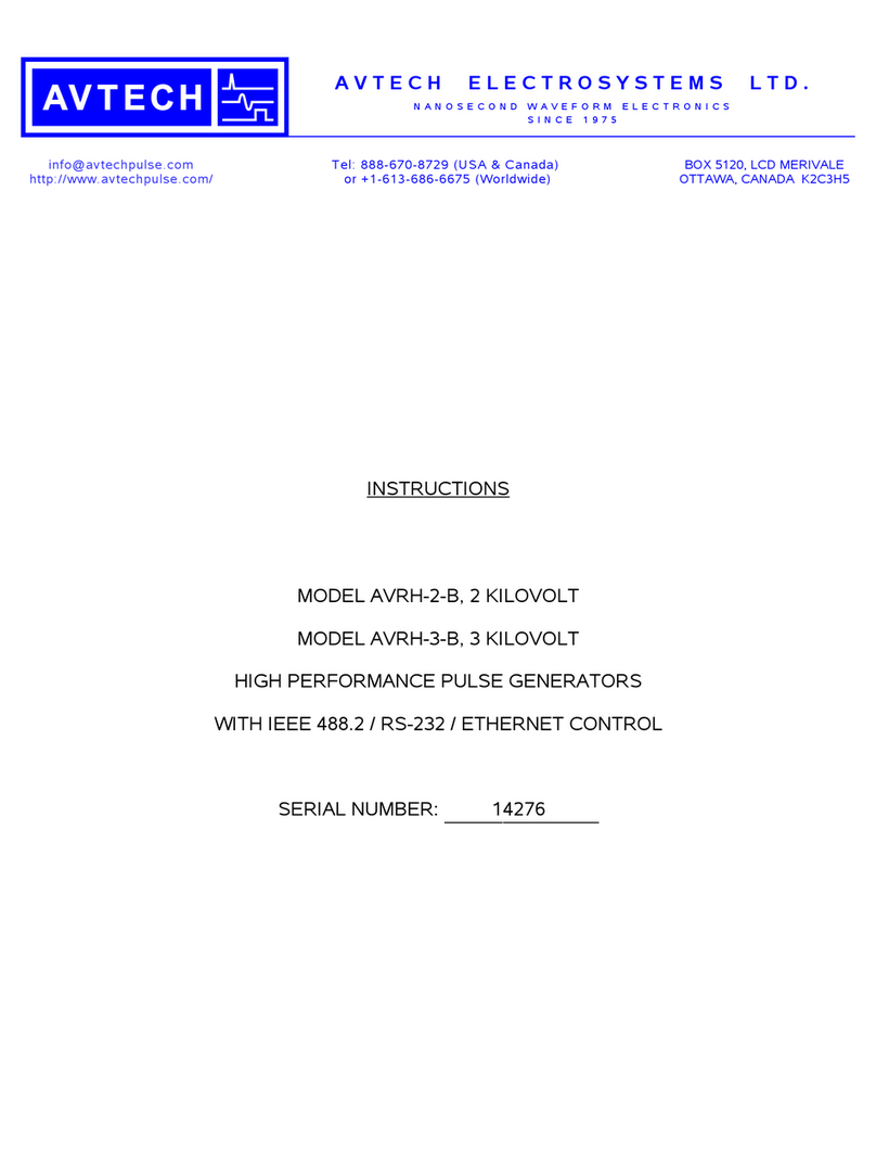 Avtech AVRH-2-B User manual