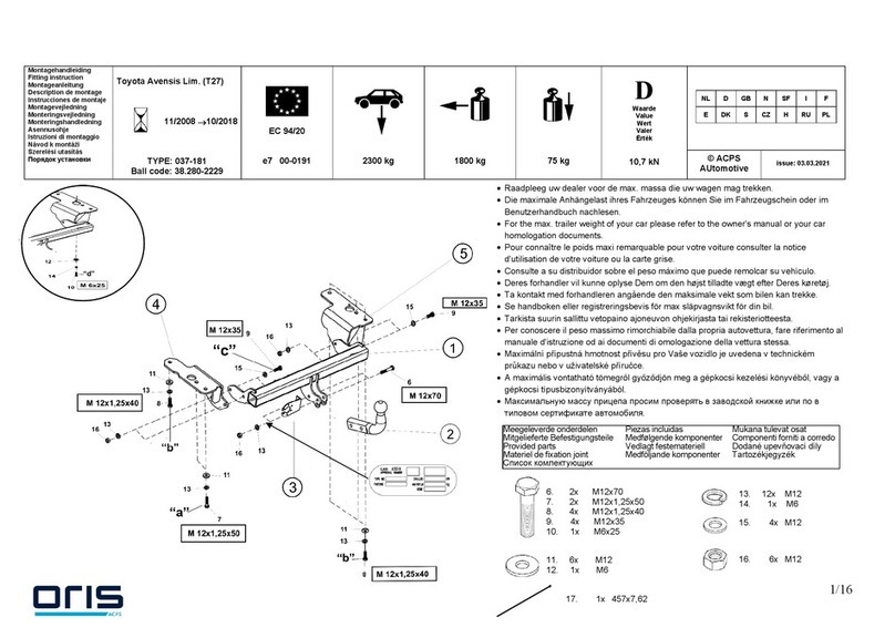 Oris 037-181 Install guide