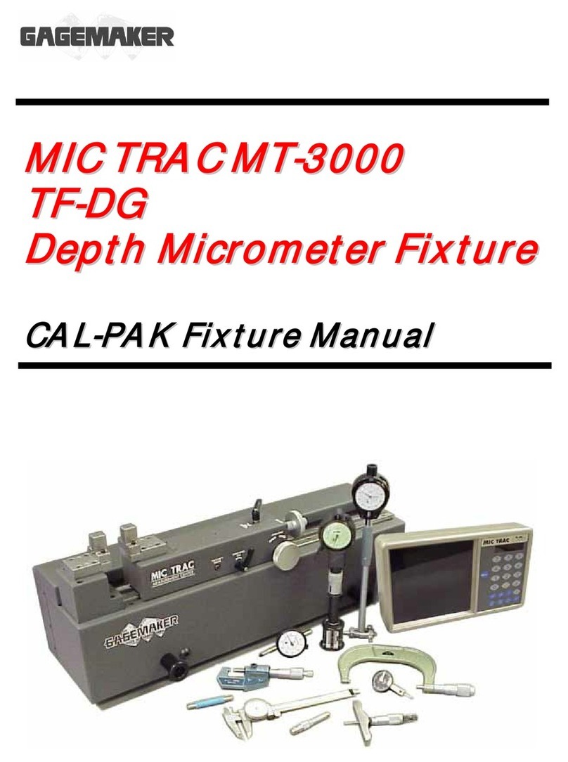 GAGEMAKER MIC TRAC MT-3000 User manual