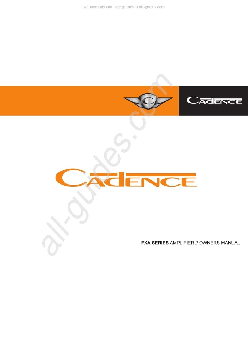 Cadence FXA Series User manual