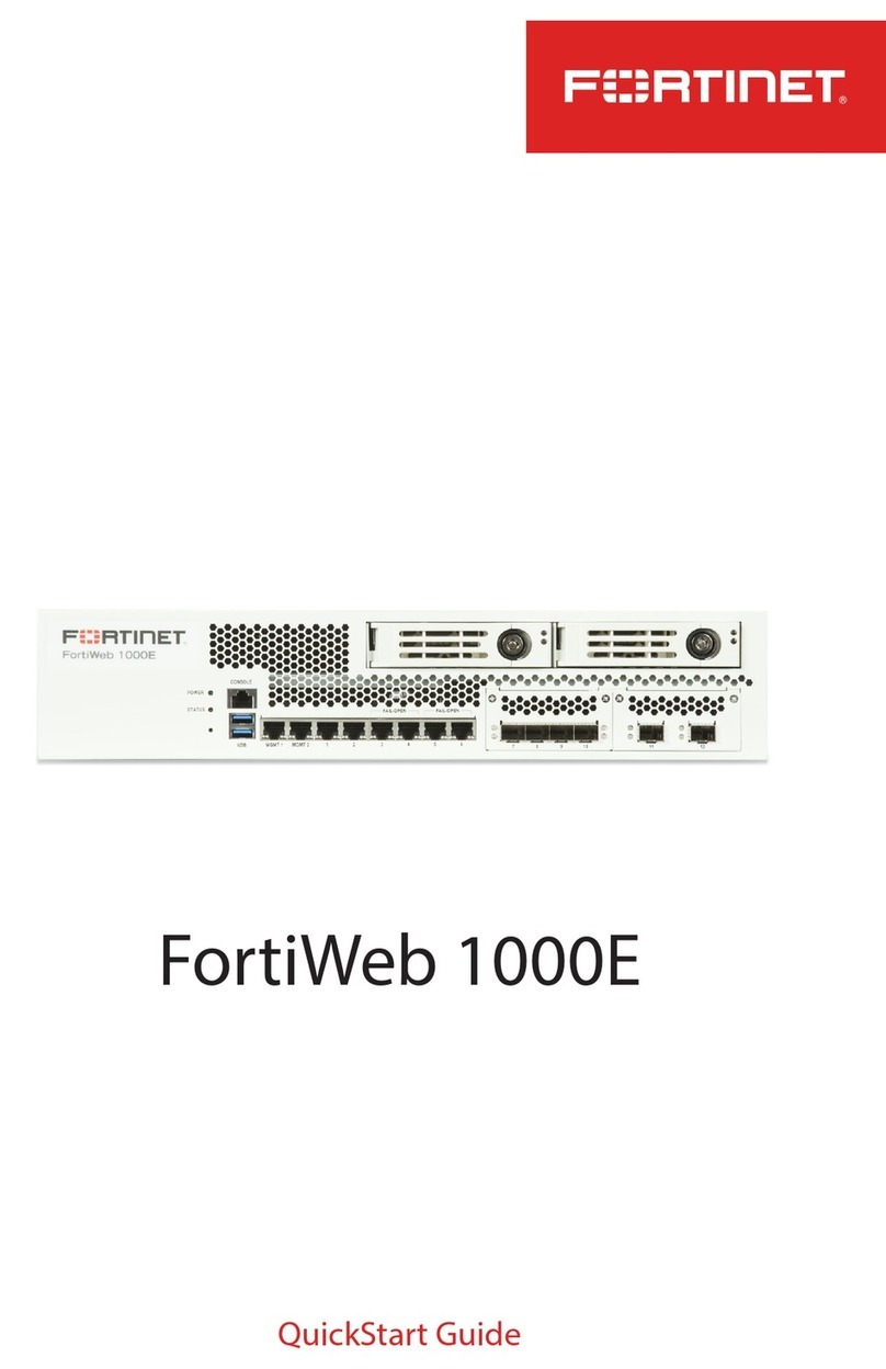 Fortinet FortiWeb 1000E quick start guide Fortinet FortiWeb 1000E quick start guide