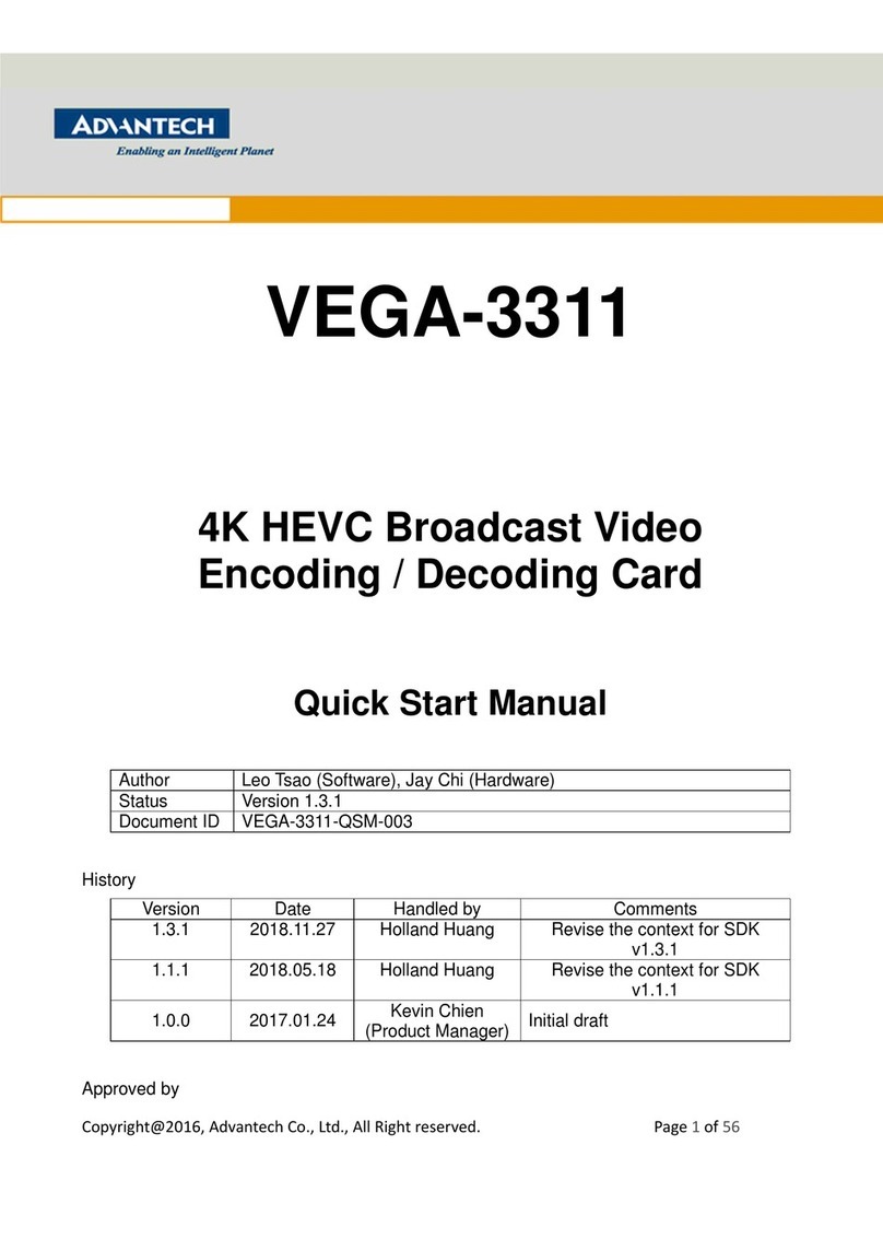Advantech VEGA-3311 Instruction manual Advantech VEGA-3311 Instruction manual