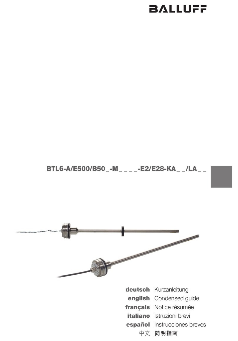 Balluff BTL6-A/E500/B50 M E2/E28-KA LA Series User manual