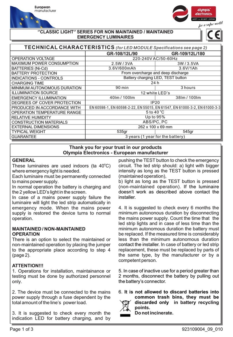 olympia electronics GR-108/12L/90 quick start guide