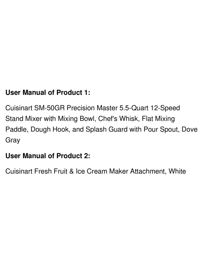 Cuisinart Precision Master SM-50GR INSTRUCTION AND RECIPE BOOKLET