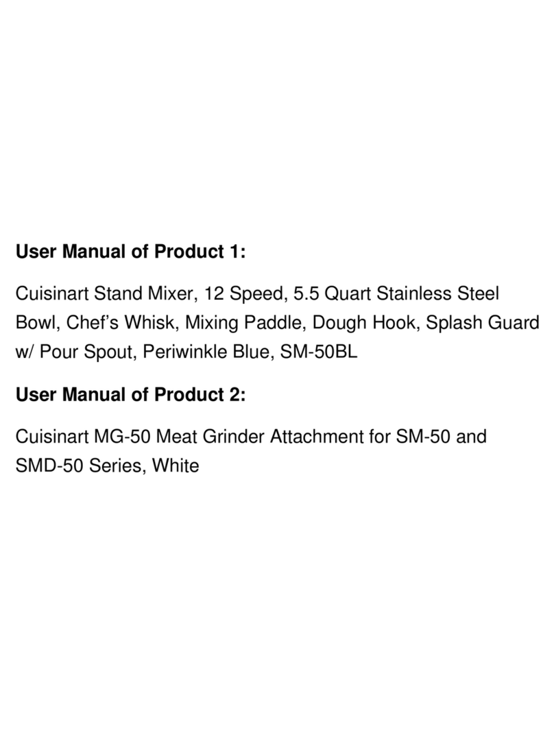 Cuisinart Precision Master SMD-50 Series Service manual