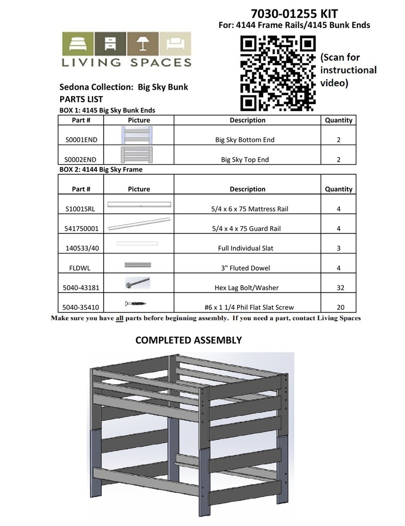 Living Spaces 7030-01255 KIT User manual