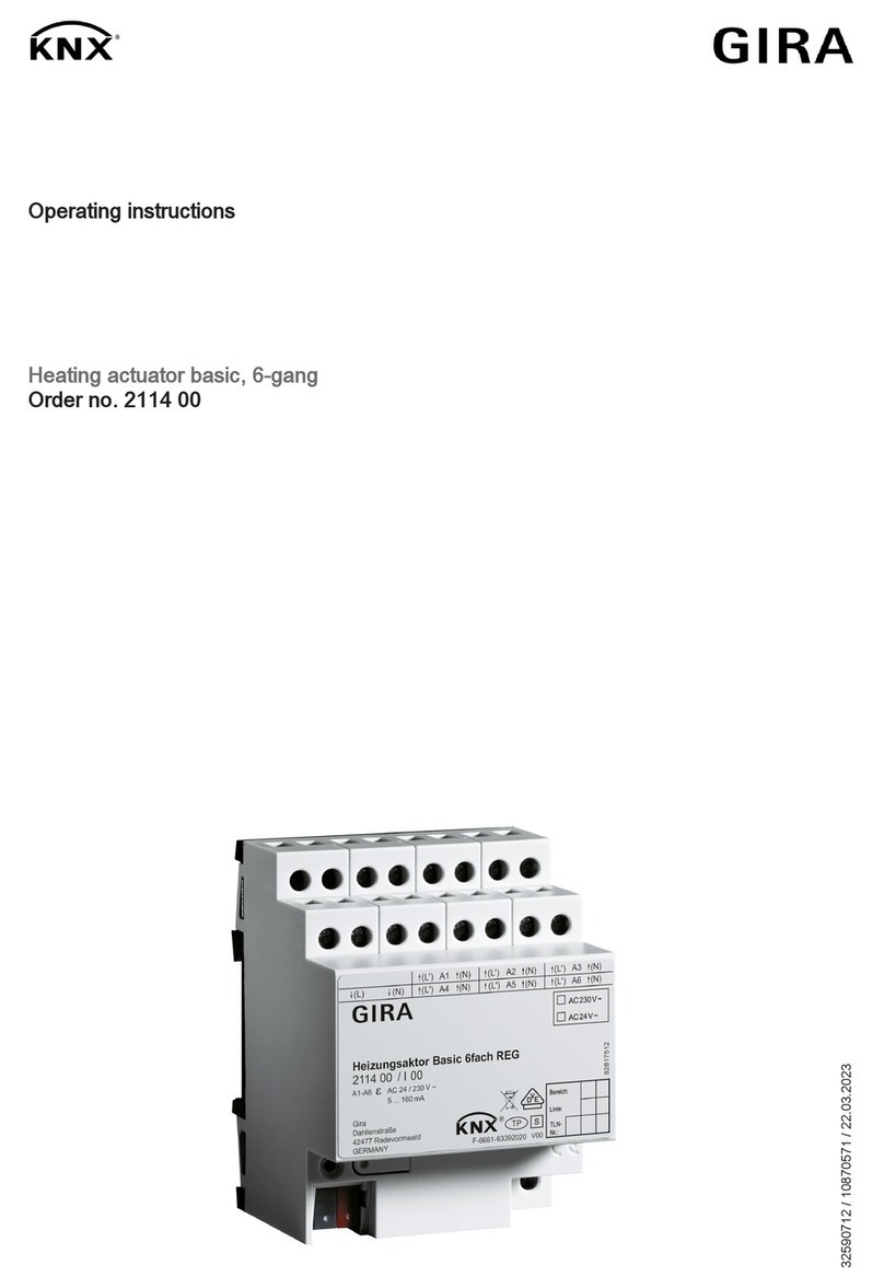 Gira 2114 00 operating instructions