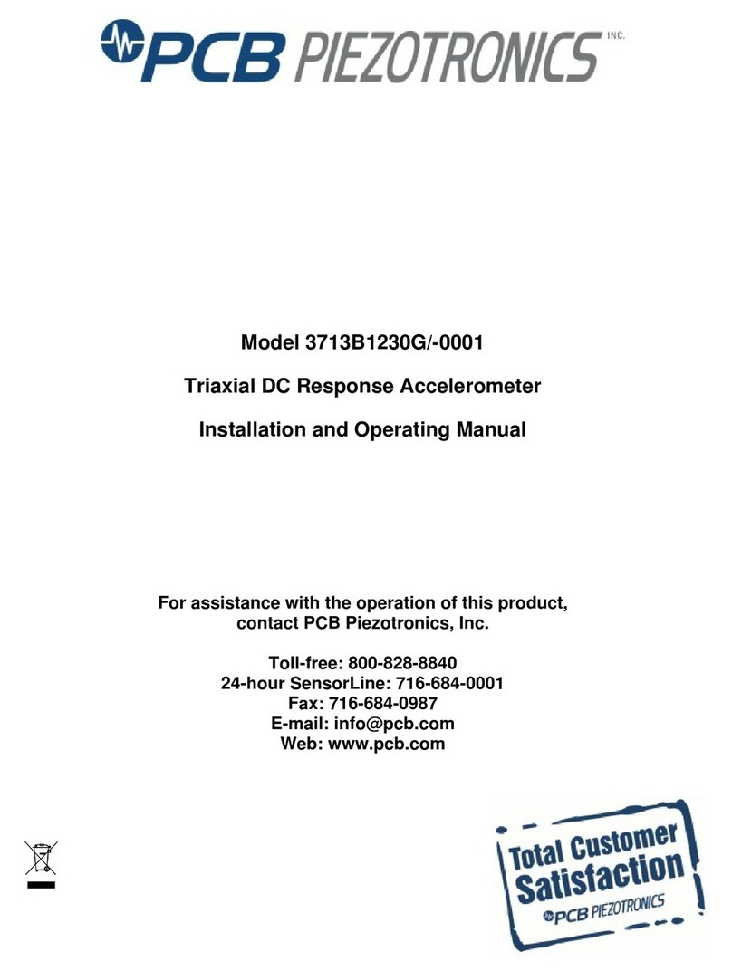 PCB Piezotronics 3713B1230G/-0001 Installation and operating manual