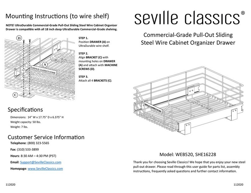 Seville Classics SHE16228 manual
