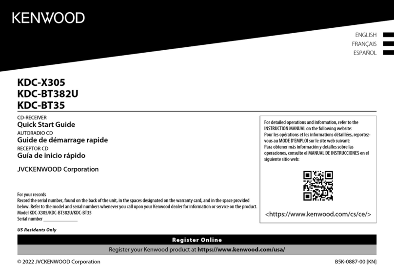 Kenwood KDC-BT382U User manual