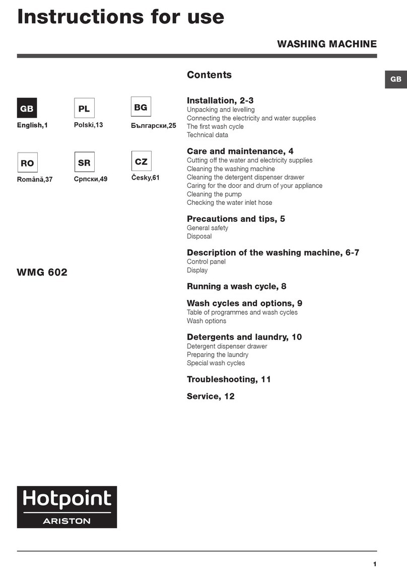 Whirlpool WMG 602 User manual Whirlpool WMG 602 User manual