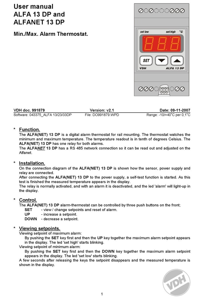 VDH ALFA 13 DP User manual