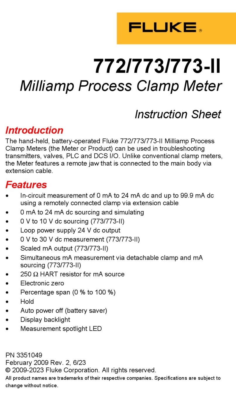 Fluke 773-II User manual