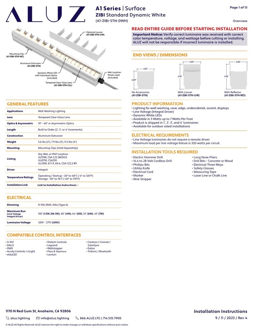 ALUZ A1-ZIBI-STN-DWH manual