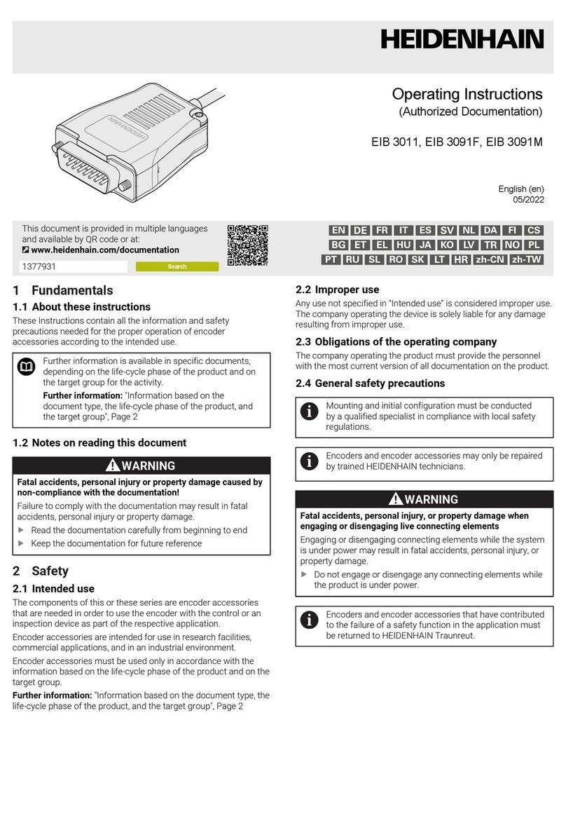 HEIDENHAIN EIB 3091F operating instructions HEIDENHAIN EIB 3091F operating instructions