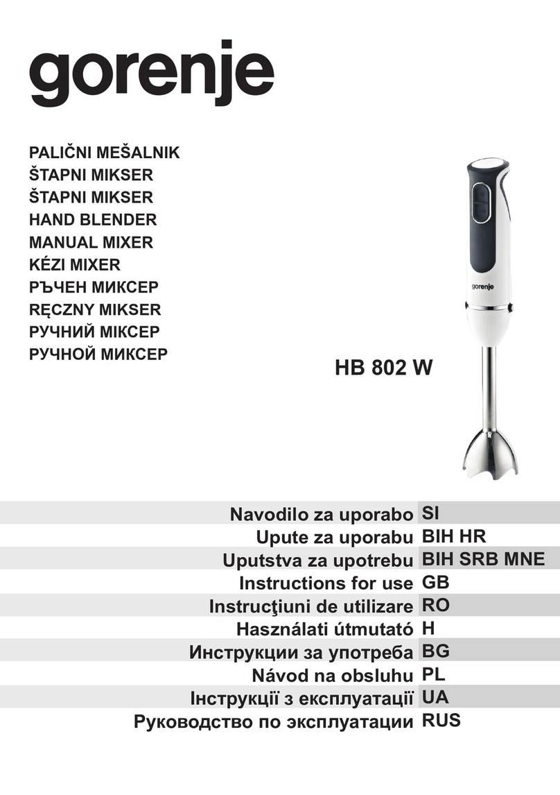 Gorenje HB 802 W User manual