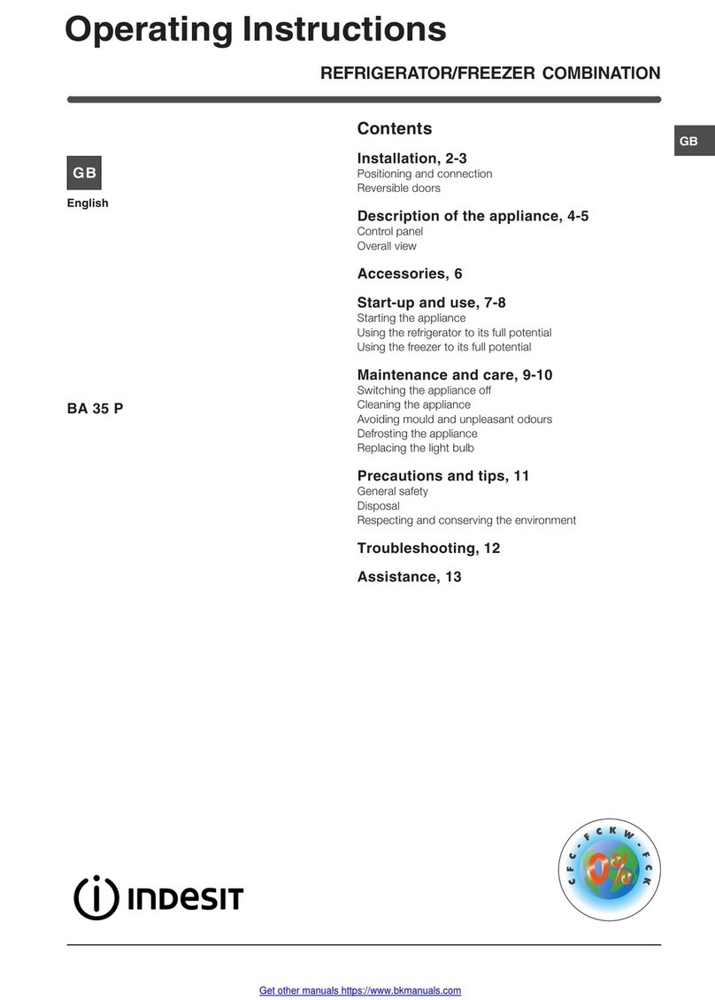 Indesit BA 35 P operating instructions