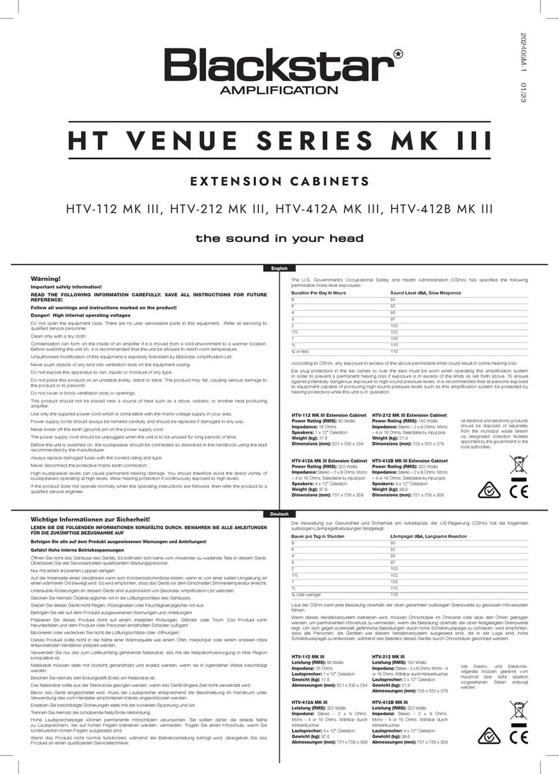 BLACK STAR HT VENUE MK III Series manual