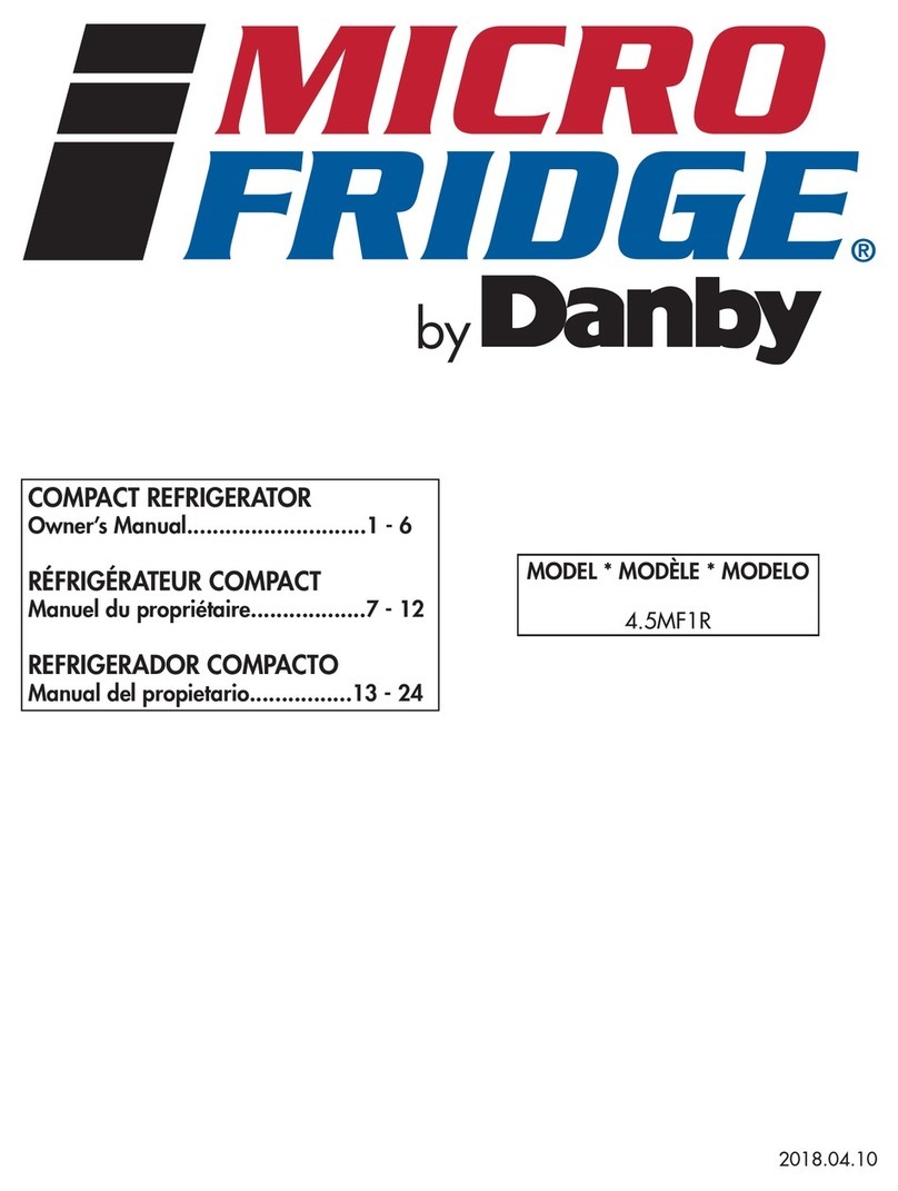 Danby MICRO FRIDGE 4.5MF1R owner's manual