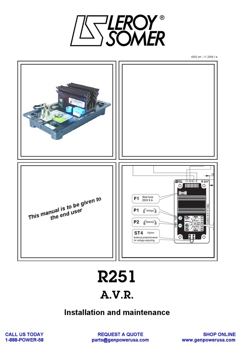 Leroy-Somer R 251 Instruction Manual