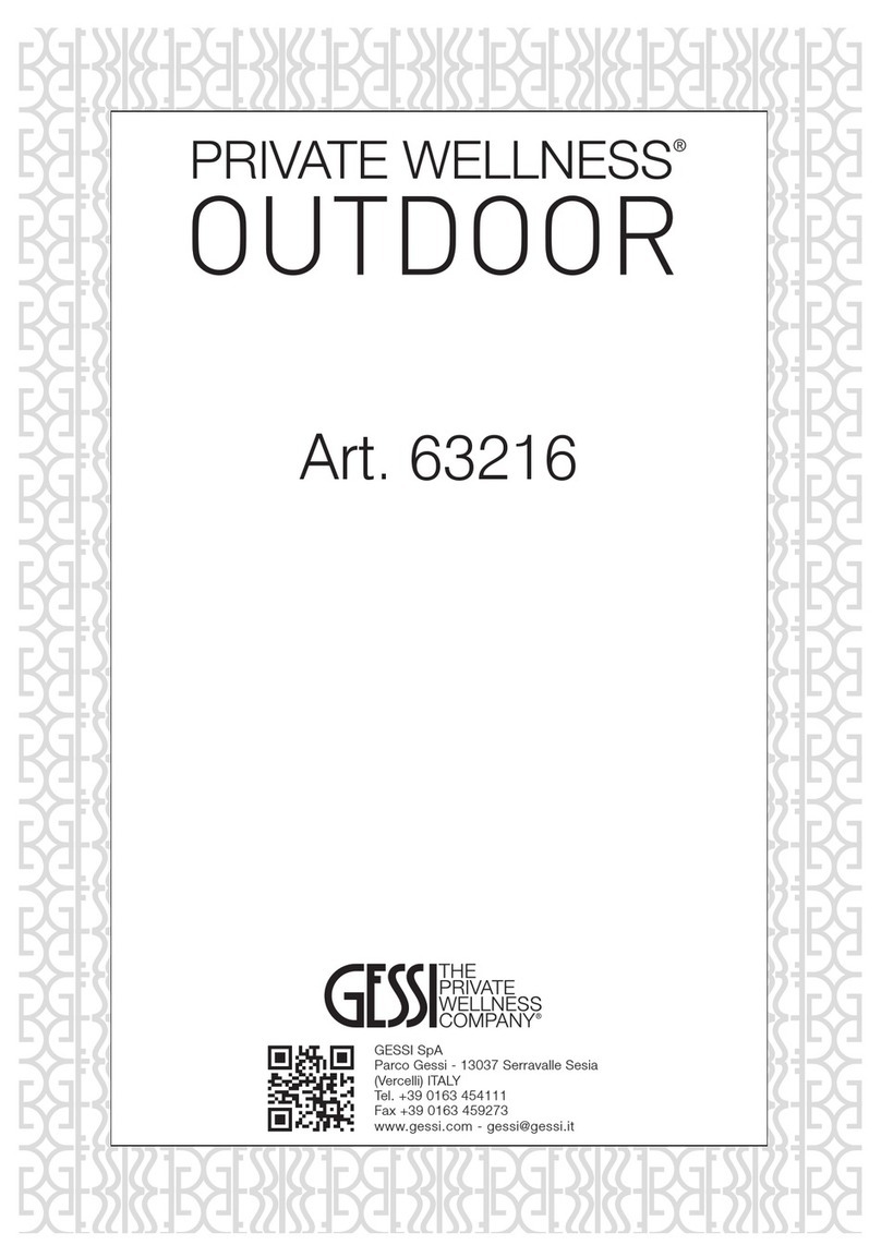 Gessi PRIVATE OUTDOOR WELLNESS 63216 manual Gessi PRIVATE OUTDOOR WELLNESS 63216 manual