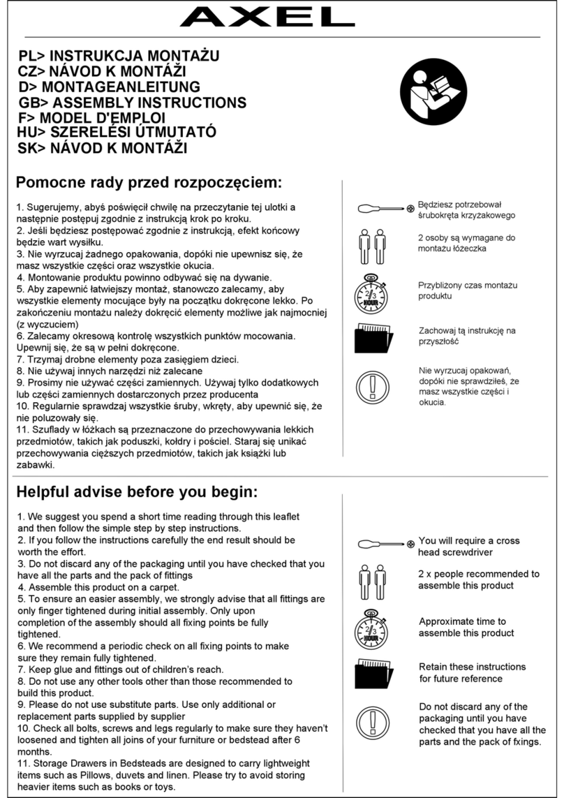Arthauss Furniture AXEL Assembly instructions Arthauss Furniture AXEL Assembly instructions