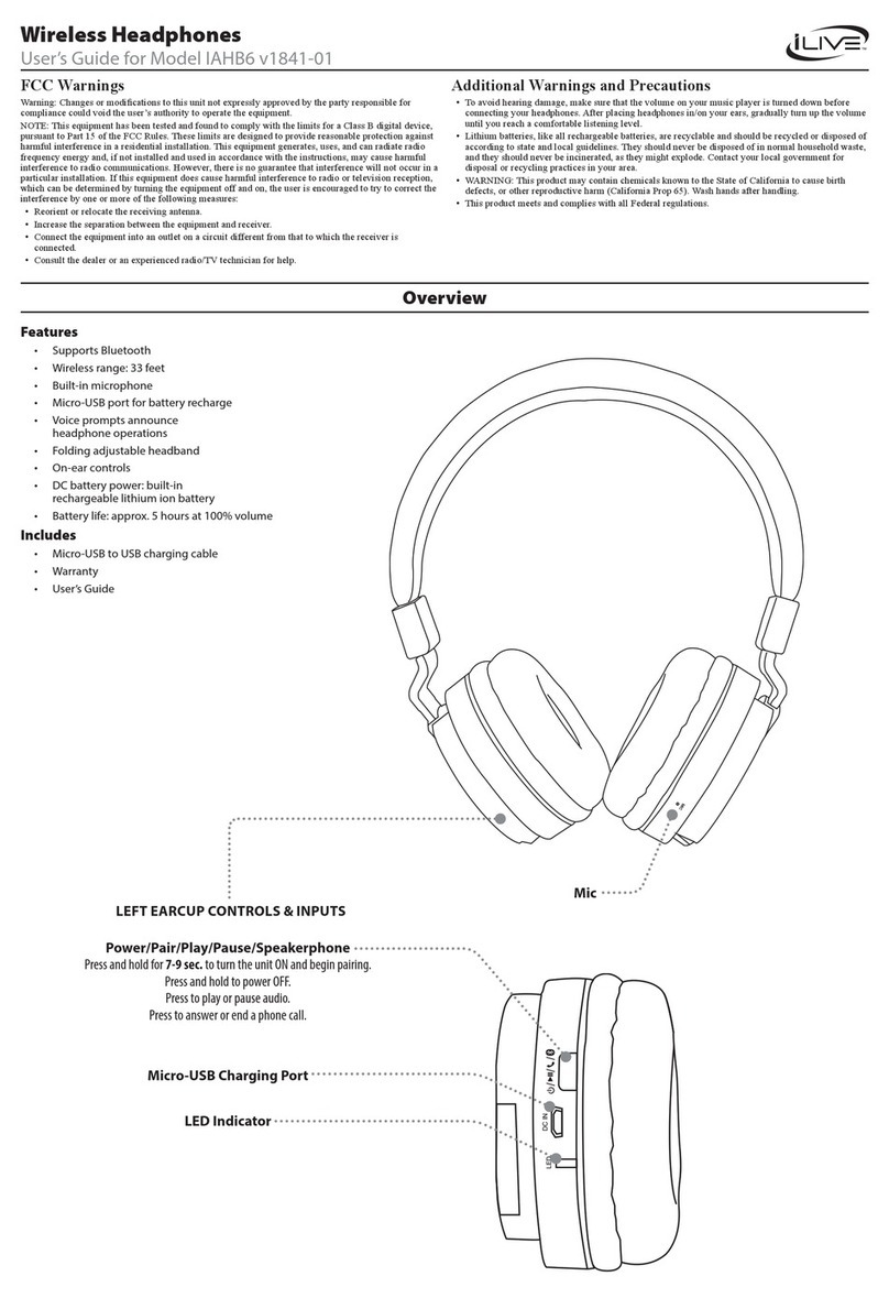 iLive IAHB6 User manual iLive IAHB6 User manual