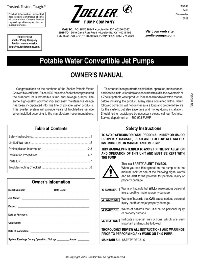 Zoeller NE462 owner's manual