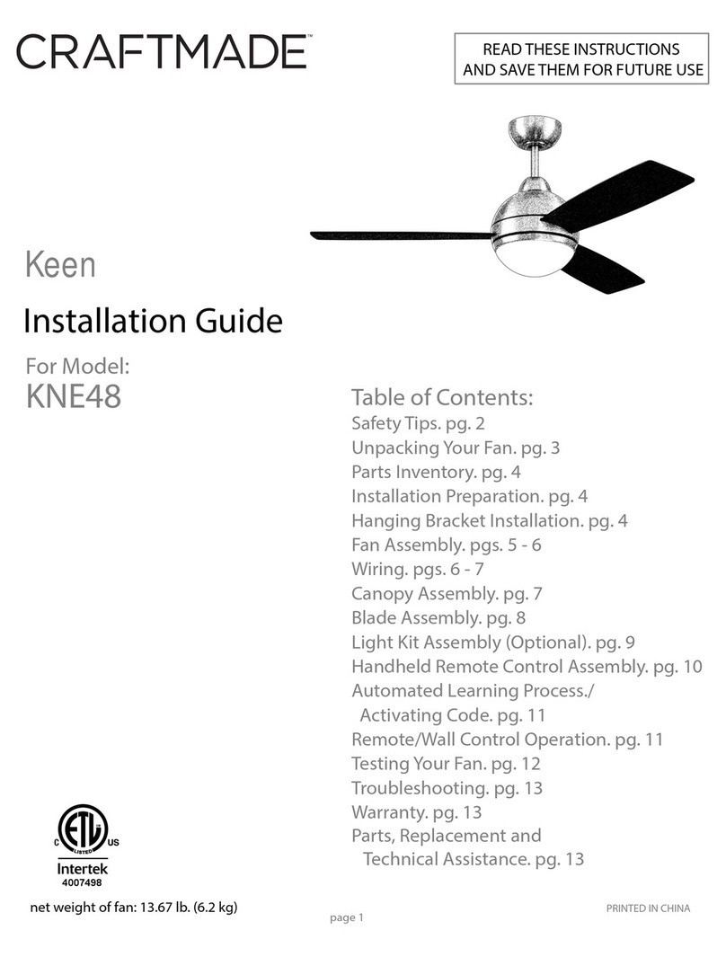 Craftmade Keen KNE48 User manual