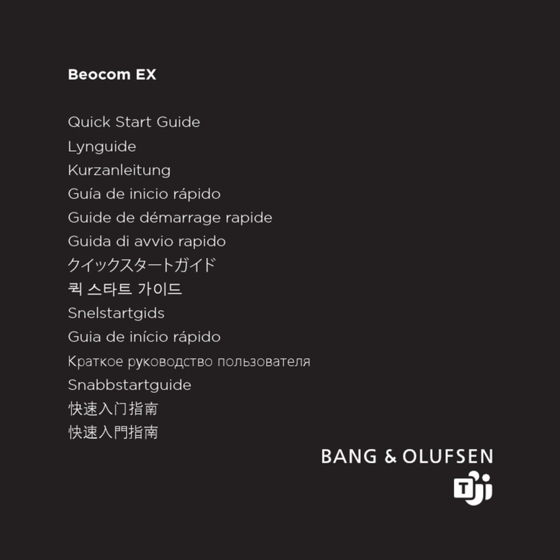 Bang & Olufsen Beocom EX quick start guide