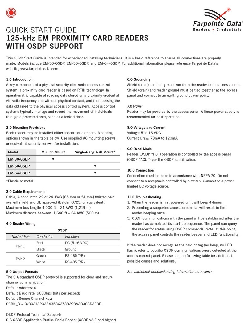 Farpointe Data EM-30-OSDP quick start guide