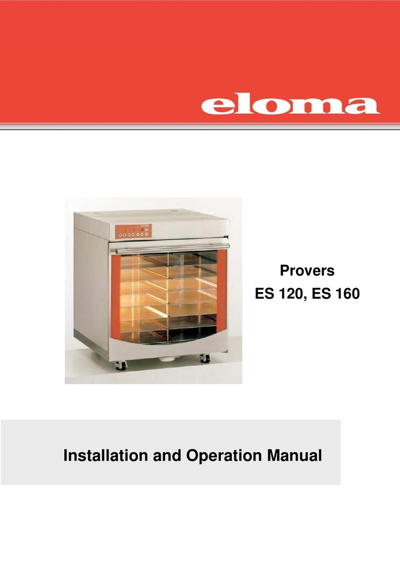 Eloma Provers ES 120 Installation and operation manual