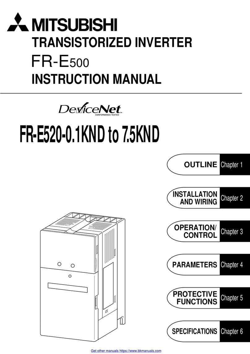 Mitsubishi FR-E 500 User manual
