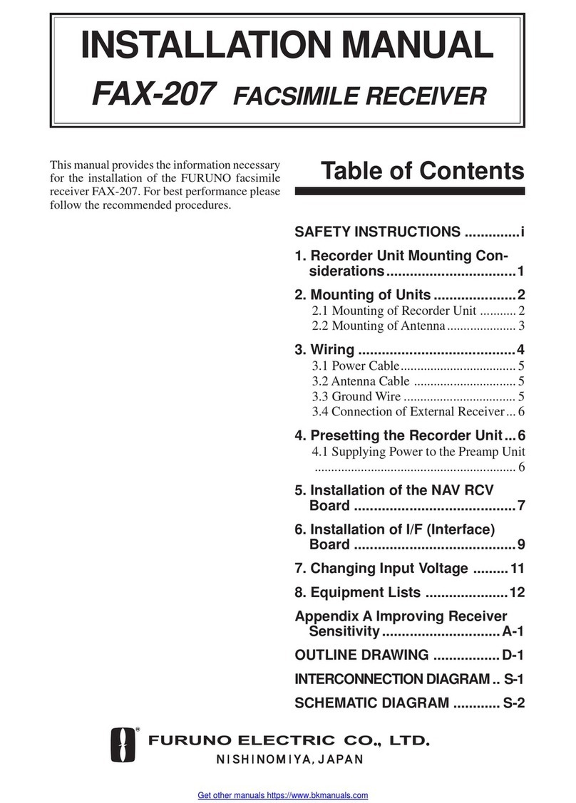 Furuno FAX-207 installation manual