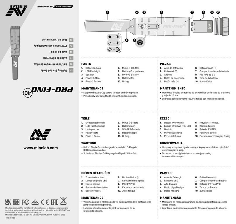 Minelab PRO-FIND 40 User manual Minelab PRO-FIND 40 User manual