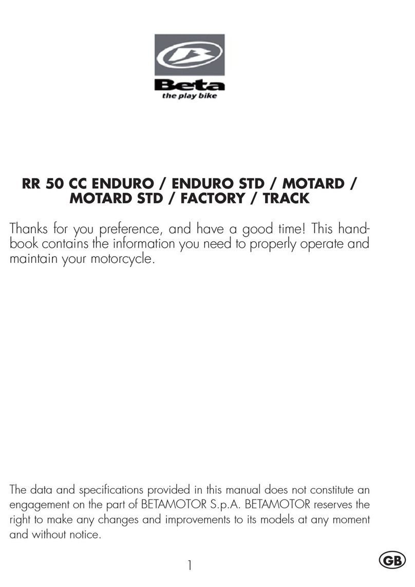 Beta RR 50 CC ENDURO User manual
