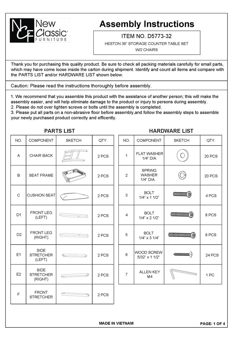 New Classic Furniture HESTON D5773-32 Assembly instructions