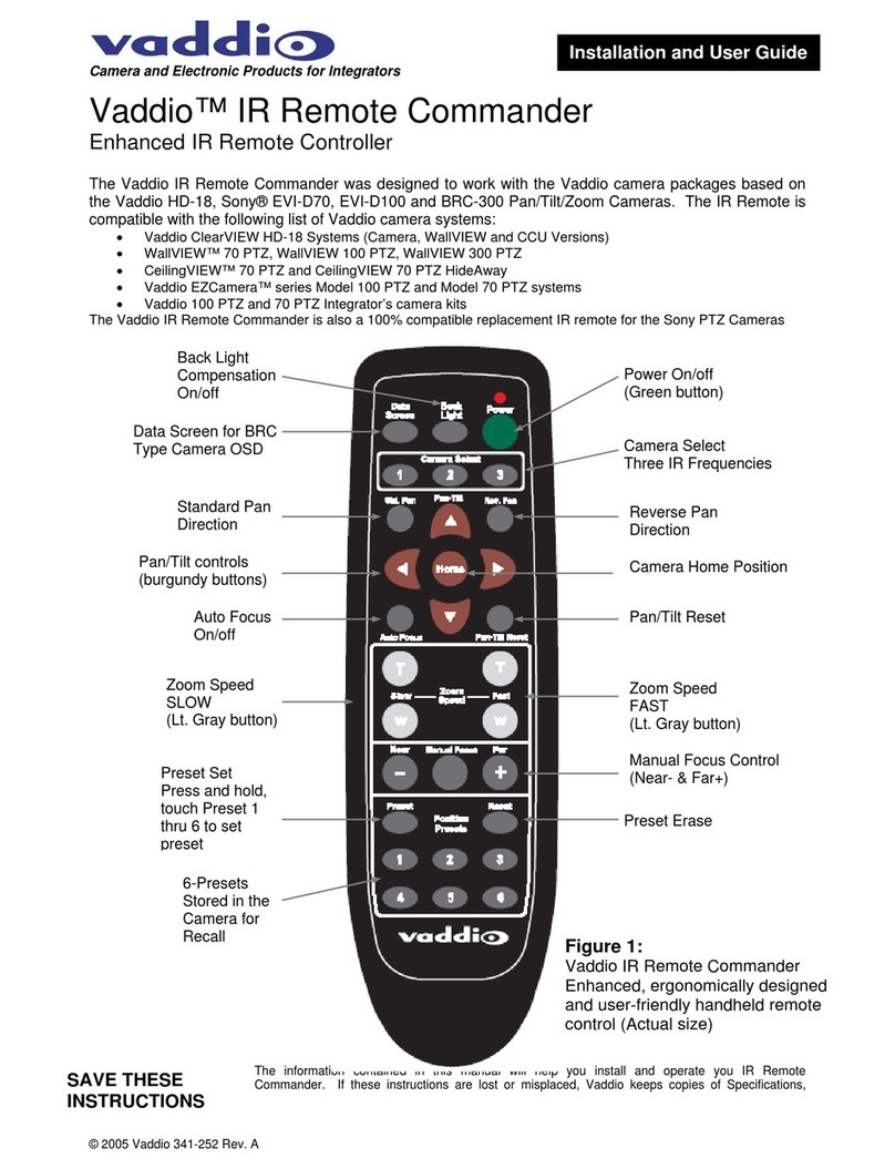 VADDIO EVI-D70 Installation and user guide