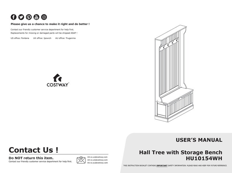 Costway HU10154WH User manual Costway HU10154WH User manual