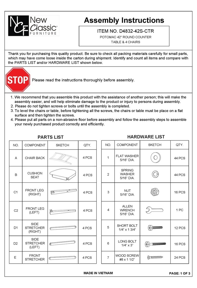 New Classic Furniture POTOMAC D4832-42S-CTR Assembly instructions