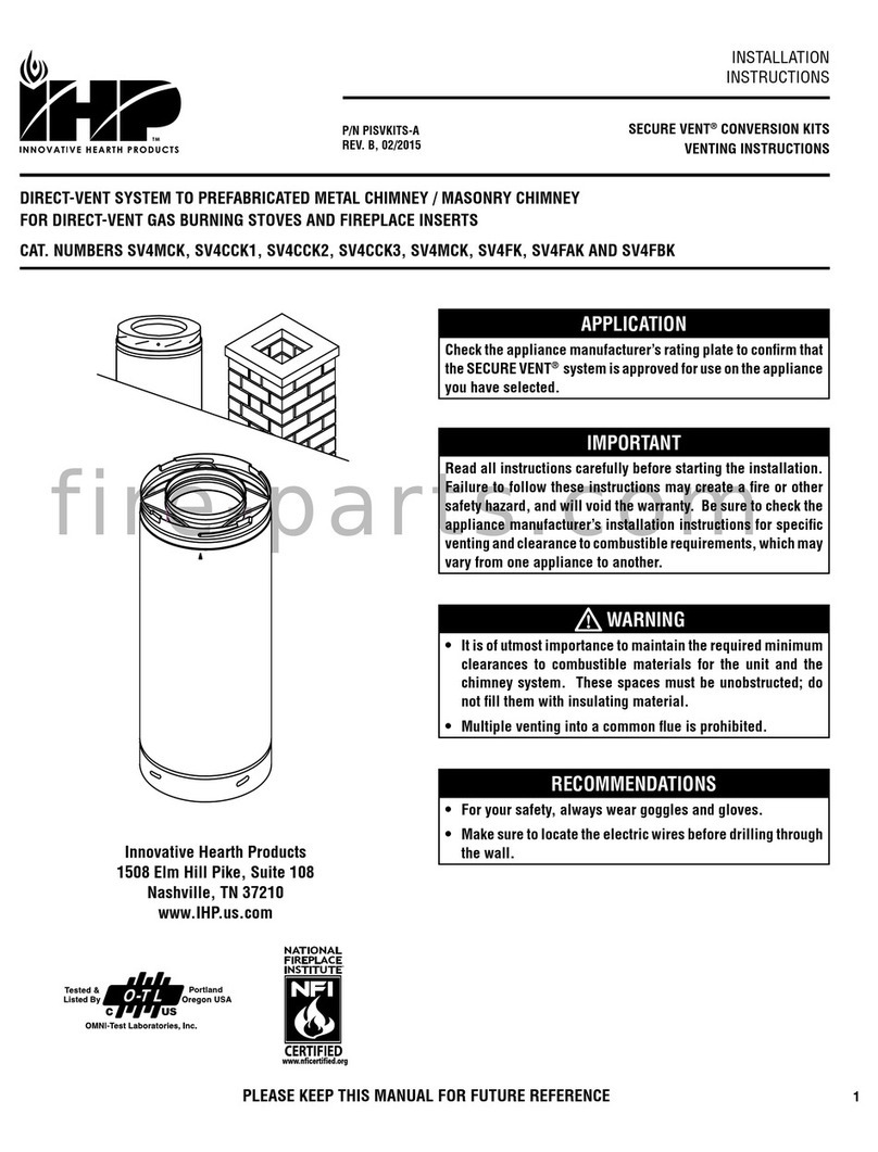 IHP SECURE VENT SV4MCK installation instructions
