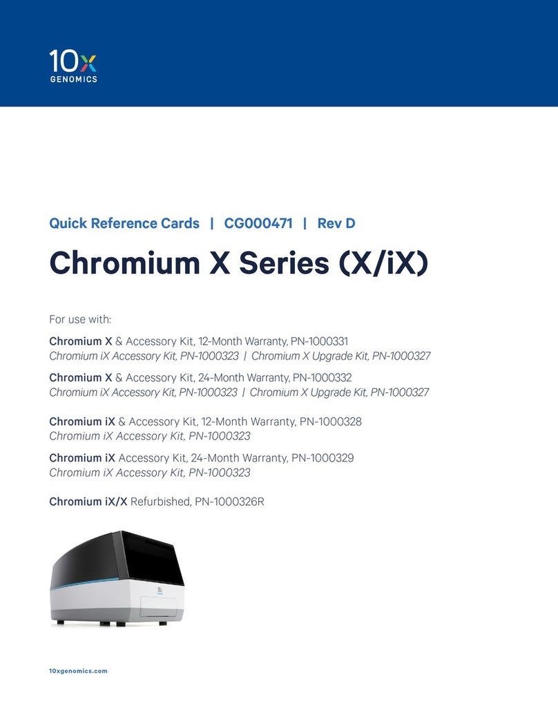10x Genomics Chromium X Series Reference guide 10x Genomics Chromium X Series Reference guide