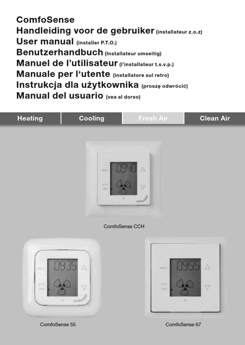 Zehnder Rittling ComfoSense CCH user manual